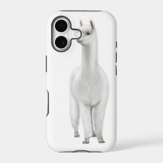 Alert White Alpaca iPhone Case