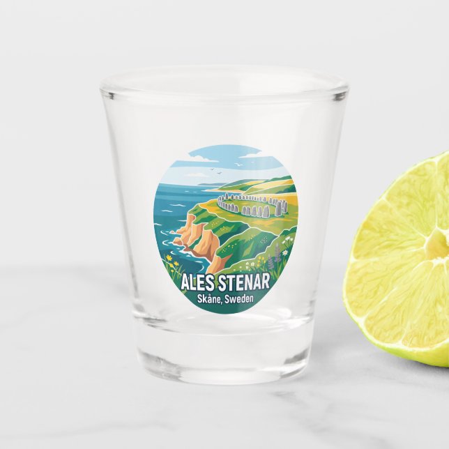 Ales Stenar Sweden Shot Glass (Front)