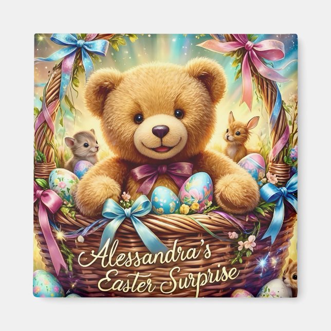 ALESSANDRA ~ Easter Teddy Bear ~ Magnet (Front)