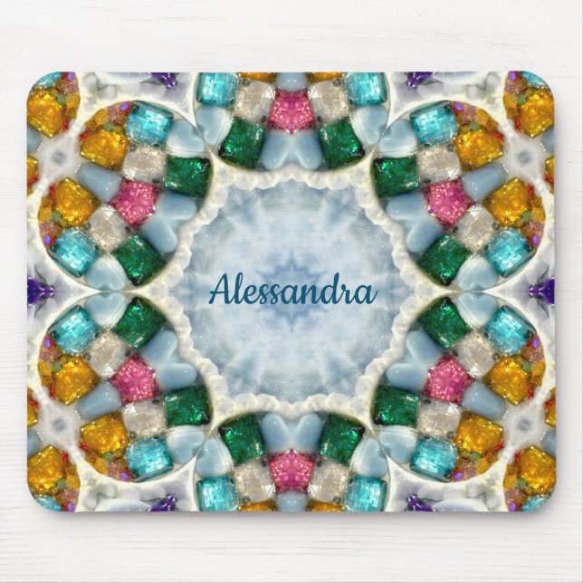 ALESSANDRA ~Gem Stone ~ Personalized  Mouse Pad (Front)