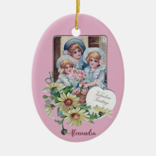ALESSANDRA ~ VALENTINE EGG ~ 1908 ~ CERAMIC TREE DECORATION