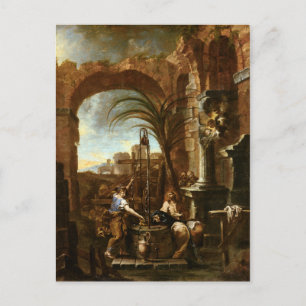 Alessandro Magnasco Christ and the Samaritan Woman Postcard