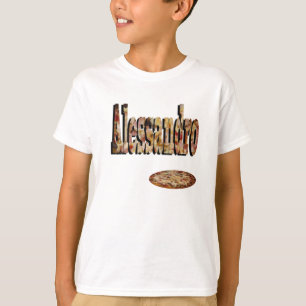 Alessandro, Name, Logo Made With Pizza, T-Shirt