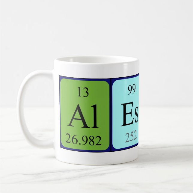Alessio periodic table name mug (Left)