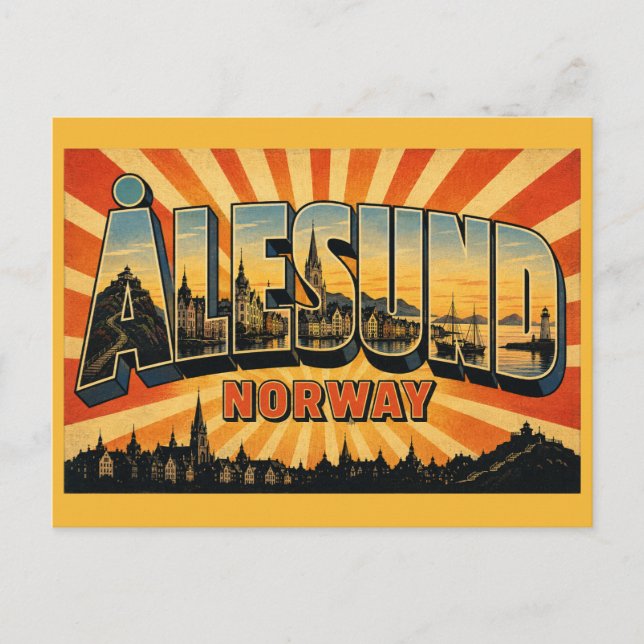Ålesund Norway Jugendstil Postcard (Front)