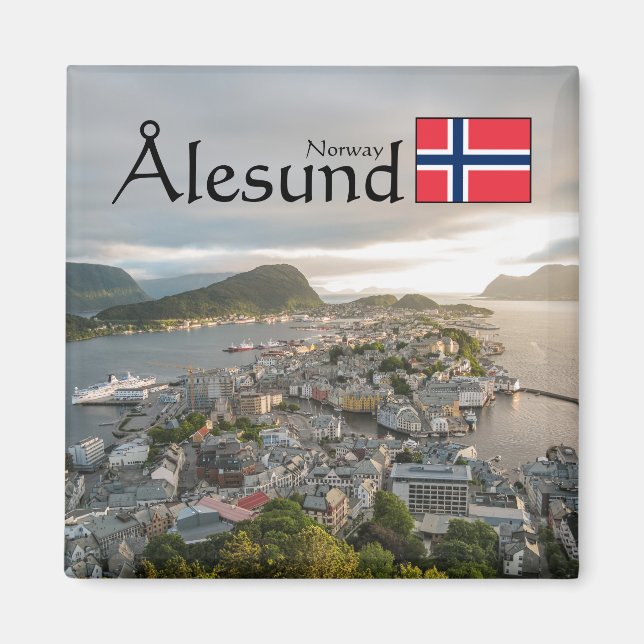 Alesund Norway Souvenir Magnet (Front)