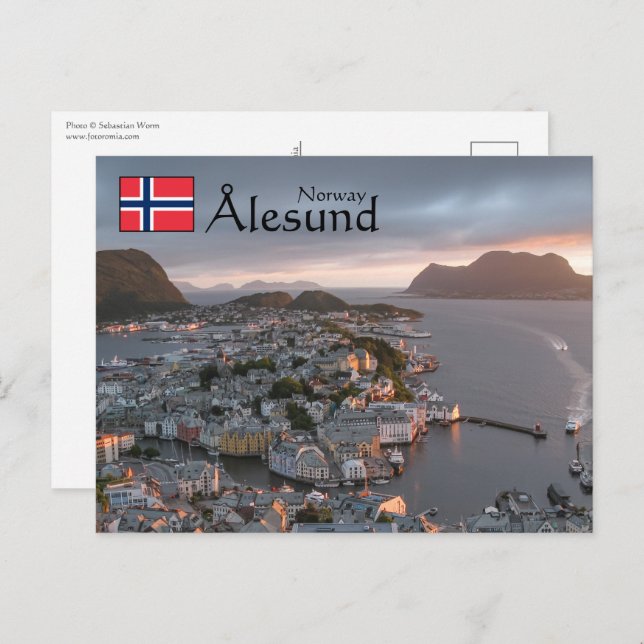 Alesund Norway Souvenir Postcard (Front/Back)