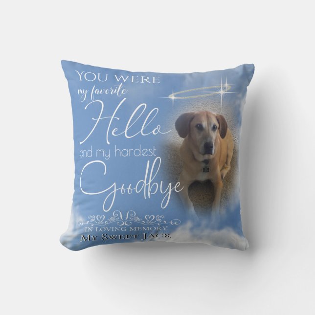 Aletha Private  My Favourite Hello  Pet Memorial Cushion (Front)
