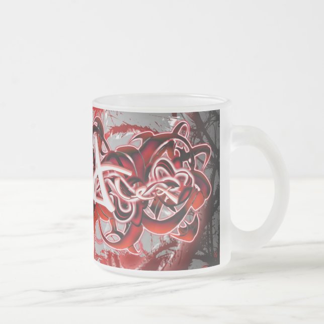 Alex Frosted Glass Coffee Mug (Right)