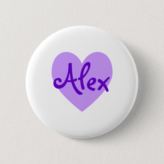 Alex in Purple 6 Cm Round Badge (Front)