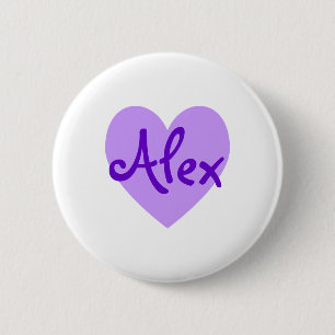 Alex in Purple 6 Cm Round Badge