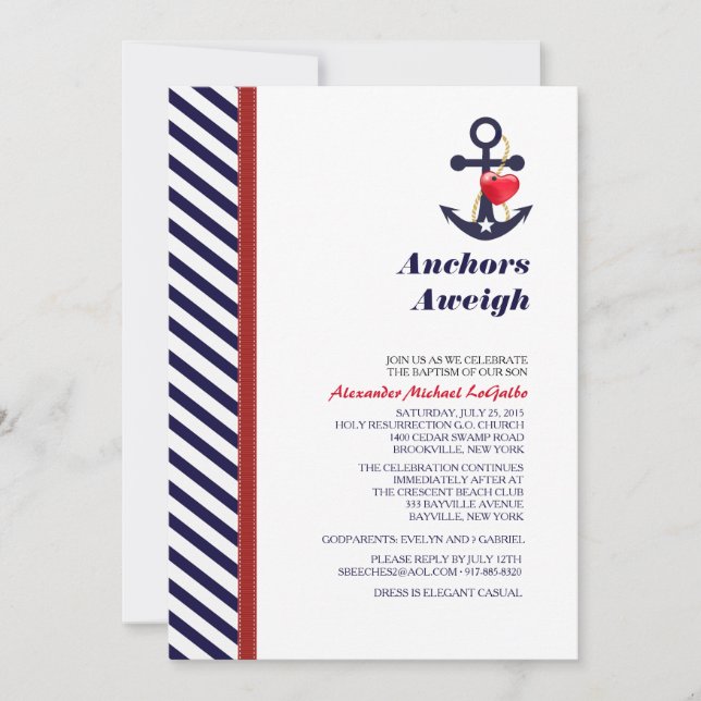 Alex' Invitation with Anchor Back (Front)