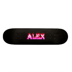 Alex pink fire Skatersollie skateboard