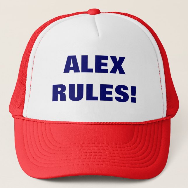 ALEX RULES! TRUCKER HAT (Front)