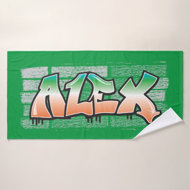 Alex your Name Bath Hand Towel (Bath Towel)