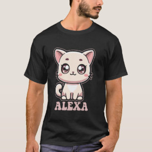 Alexa Cute Kitty Cat Design for Girls Name Alexa T-Shirt