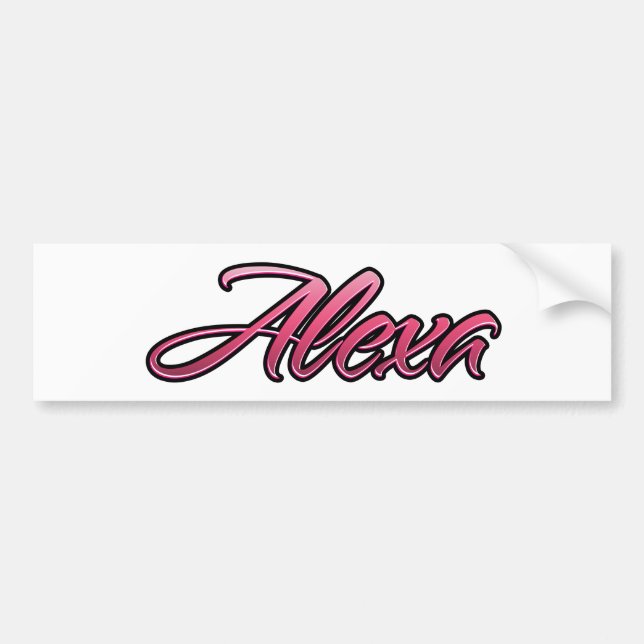 Alexa faded pink Aufkleber Sticker (Front)