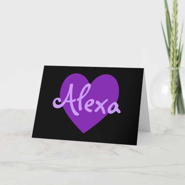 Alexa in Purple Note Card (Front)