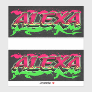 Alexa Vorname Name Graffiti Aufkleber Sticker