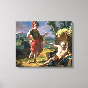 Alexander and Diogenes, 1818 (oil on canvas) Canvas Print