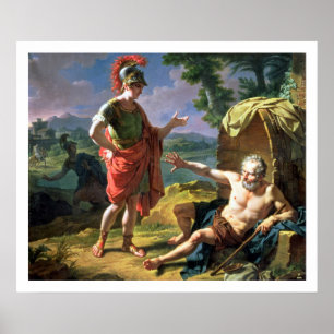 Alexander and Diogenes, 1818 (oil on canvas) Poster