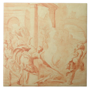 Alexander and Thais on their drunken rampage throu Tile