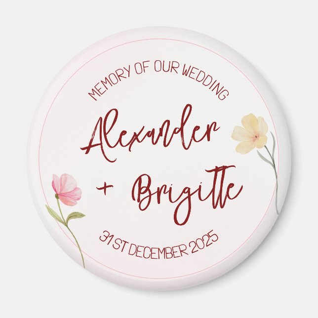 Alexander & Brigitte Wedding Magnet (Front)