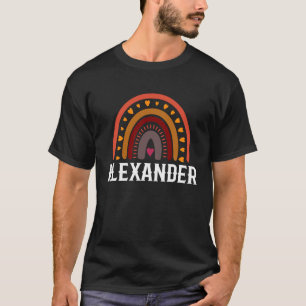 Alexander Colorful Rainbow men boy baby name idea T-Shirt