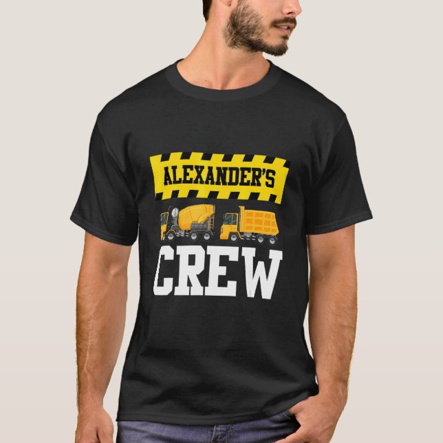 Alexander Construction Crew Custom Dumptruck Dump  T-Shirt (Front)