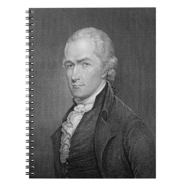 Alexander Hamilton (1757-1804) engraved by John Fr Spiral Notebook (Front)