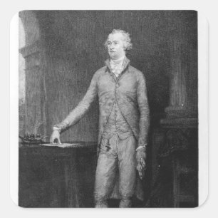 Alexander Hamilton, after the painting of 1792 Square Sticker
