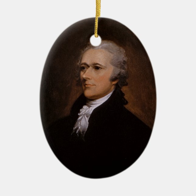 Alexander Hamilton Ceramic Tree Decoration (Front)