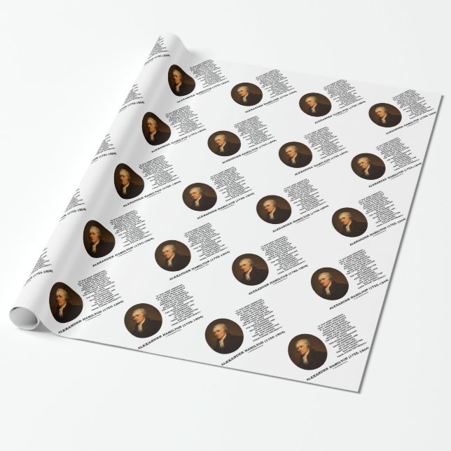 Alexander Hamilton Democracy Experience Tyranny Wrapping Paper (Unrolled)