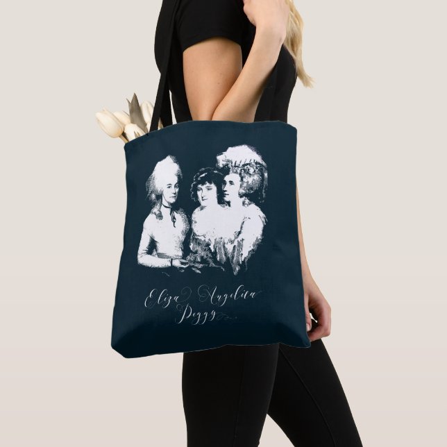 Alexander Hamilton. Eliza, Angelica, Peggy. Tote Bag (Close Up)