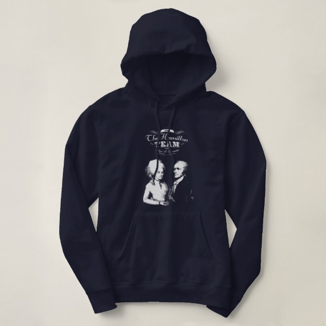 Alexander Hamilton, Eliza. History Gifts. Portrait Hoodie (Design Front)
