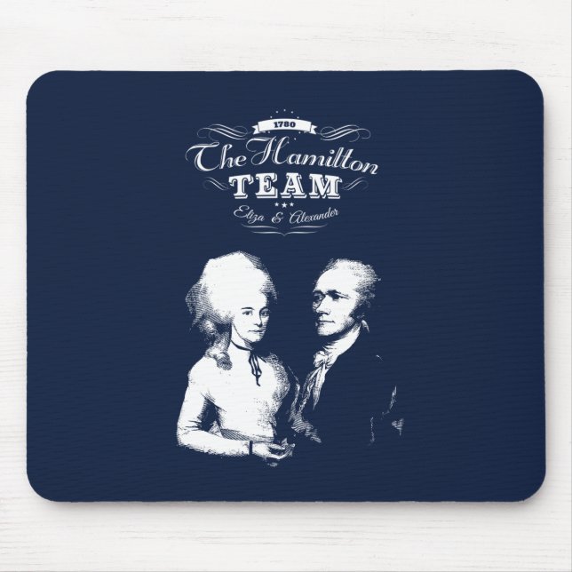 Alexander Hamilton, Eliza. History Gifts. Portrait Mouse Pad (Front)