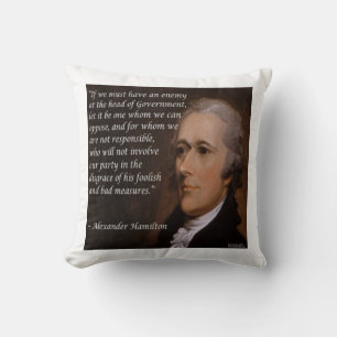 Alexander Hamilton "Enemy Leader" Throw Pillows