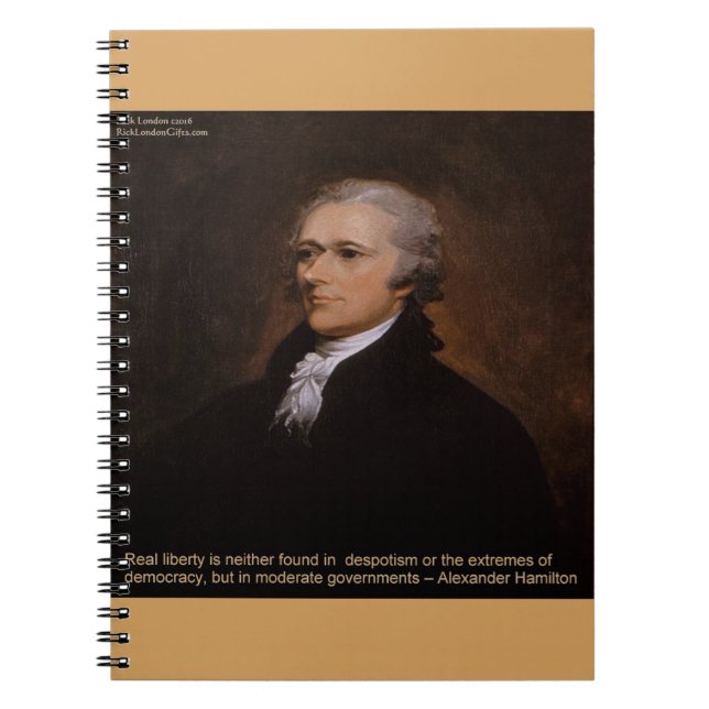 Alexander Hamilton Gifts Spiral Notebook (Front)