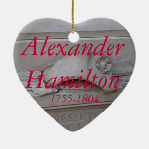 Alexander Hamilton heart ornament