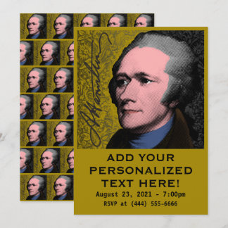 Alexander Hamilton Pop Art Portrait Invitation