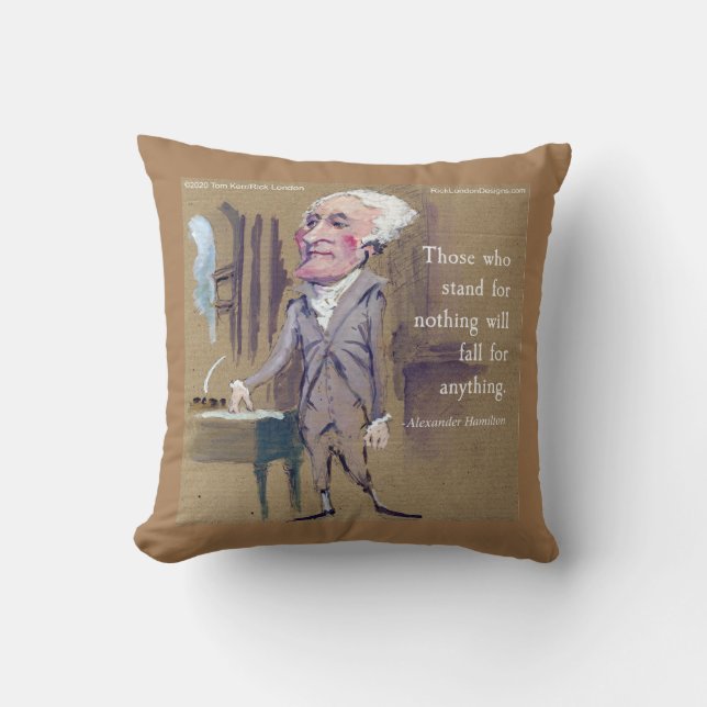 Alexander Hamilton & Quote Throwpillow (Front)