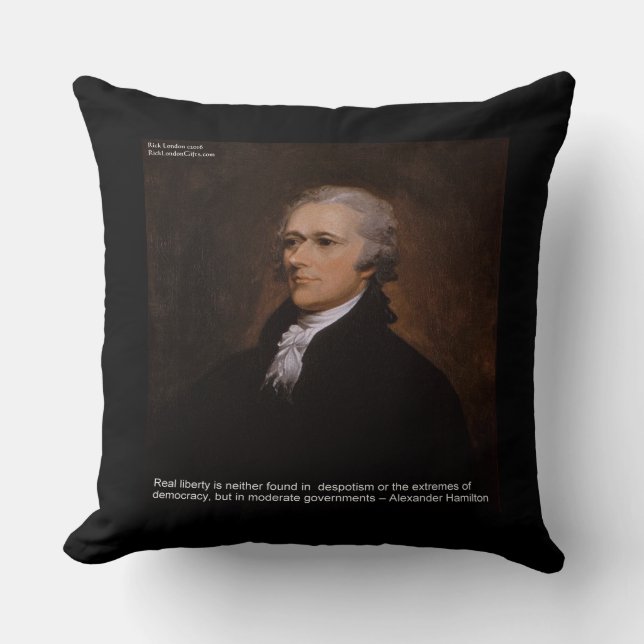Alexander Hamilton "Real Liberty" Lrg Throw Pillow (Front)
