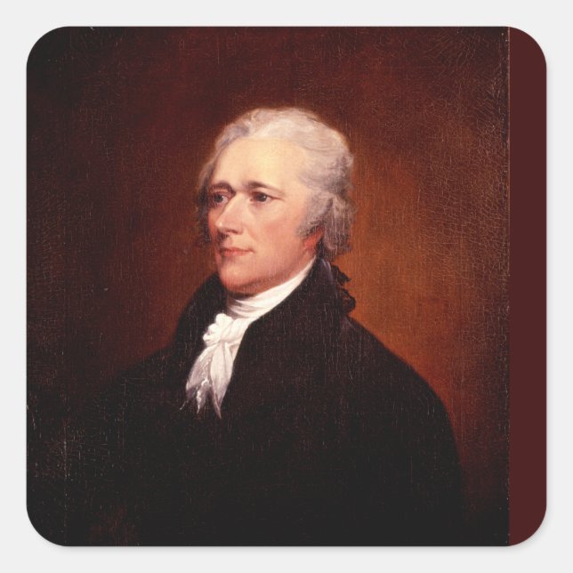 Alexander Hamilton Square Sticker (Front)