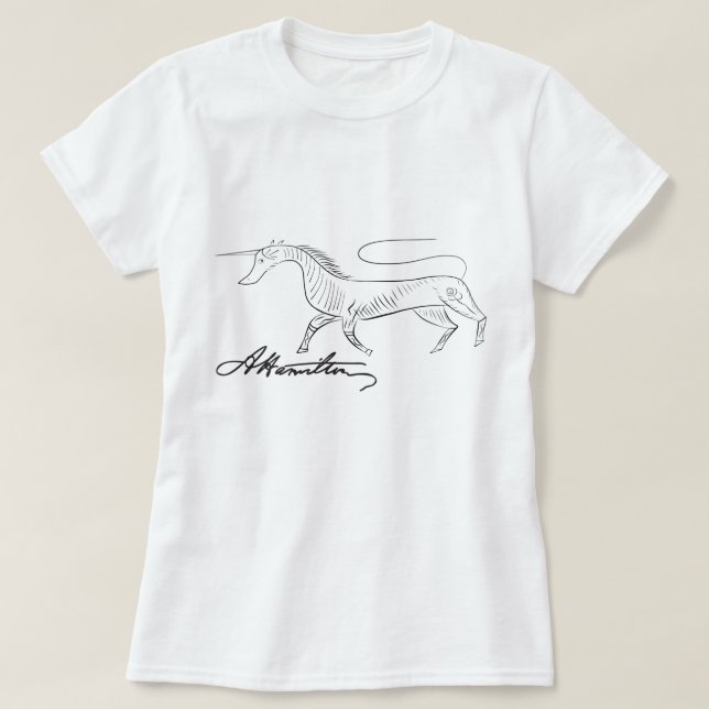 Alexander Hamilton's Unicorn T-Shirt (Design Front)