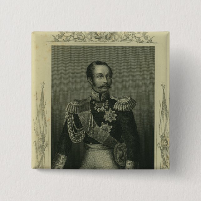 Alexander II  of Russia 15 Cm Square Badge (Front)