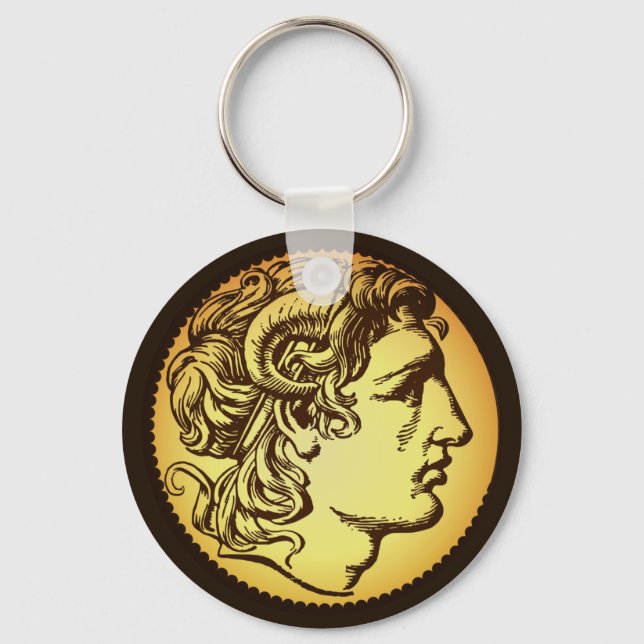 Alexander III of Macedon portrait (ancient coin)  Key Ring (Front)