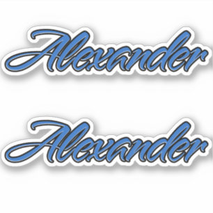 Alexander Name blue sticker Sticker Sticker Sticke