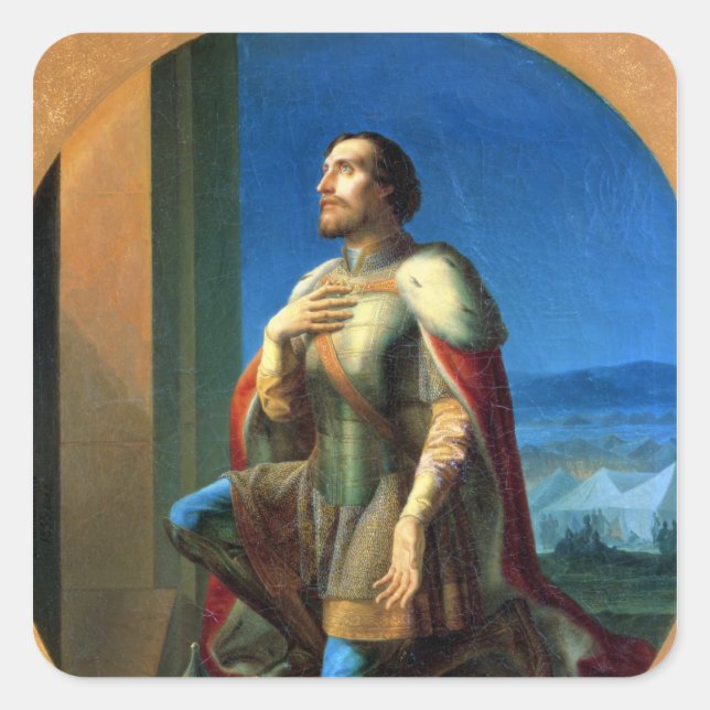 Alexander Nevsky Prince of Novgorod Square Sticker (Front)