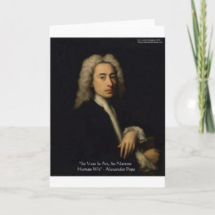 Alexander Pope "Art Vs Wit" Wisdom Quote Gifts Card
