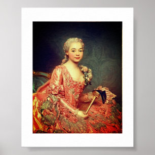 Alexander Roslin - Baroness de Neubourg-Cromière Poster